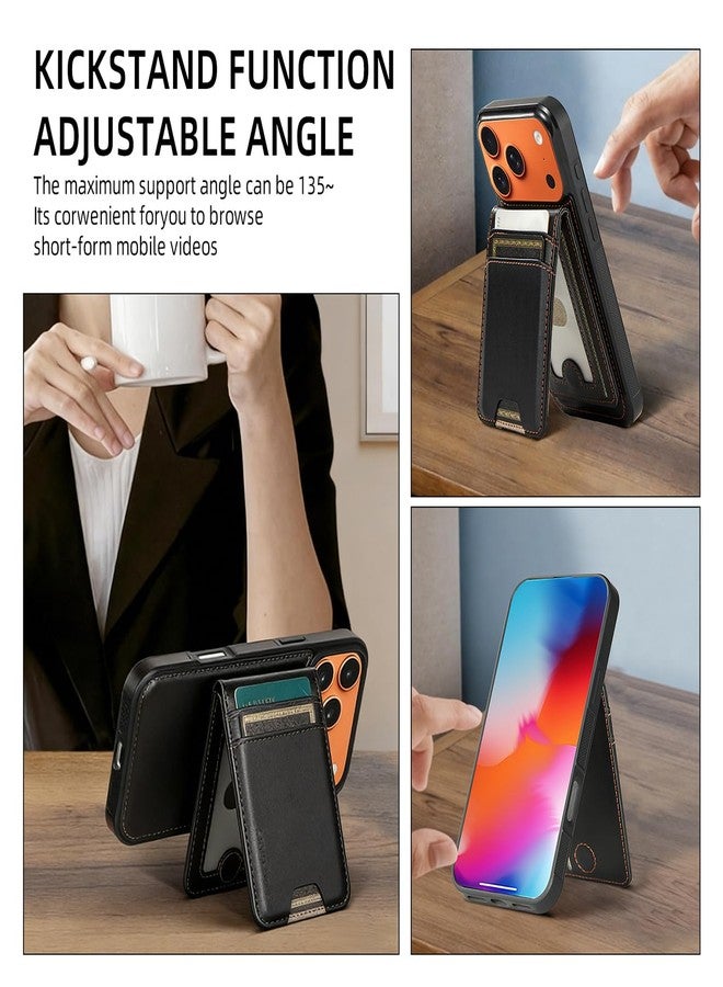 AOFEGRLT for iPhone 17 Wallet Case with Card Holder. Black - Image 5