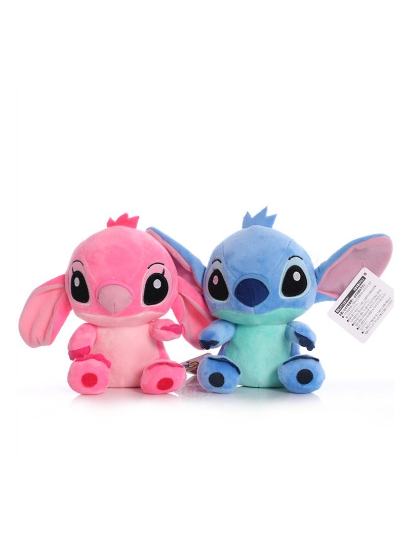 دمى ستيتش من قطعتين، 28 سم، وردي، أزرق - هدية رائعة للنساء والفتيات - Image 1