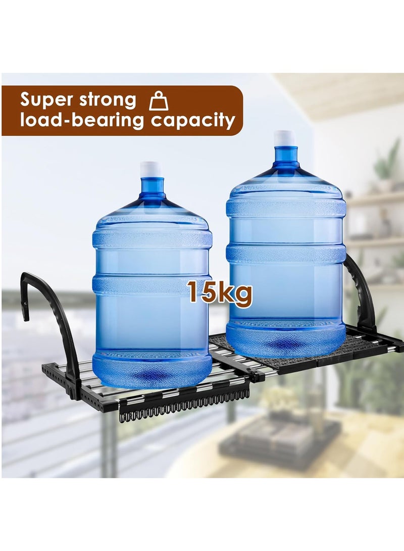 Hihonor Portable Clothes Drying Rack for Balcony,Foldable Railings Windowsill, Retractable Radiator Clothes Airer, Folding Towel Rack Indoor Outdoor Travel Laundry Rack with Clips (Long 50-80cm) - Image 4