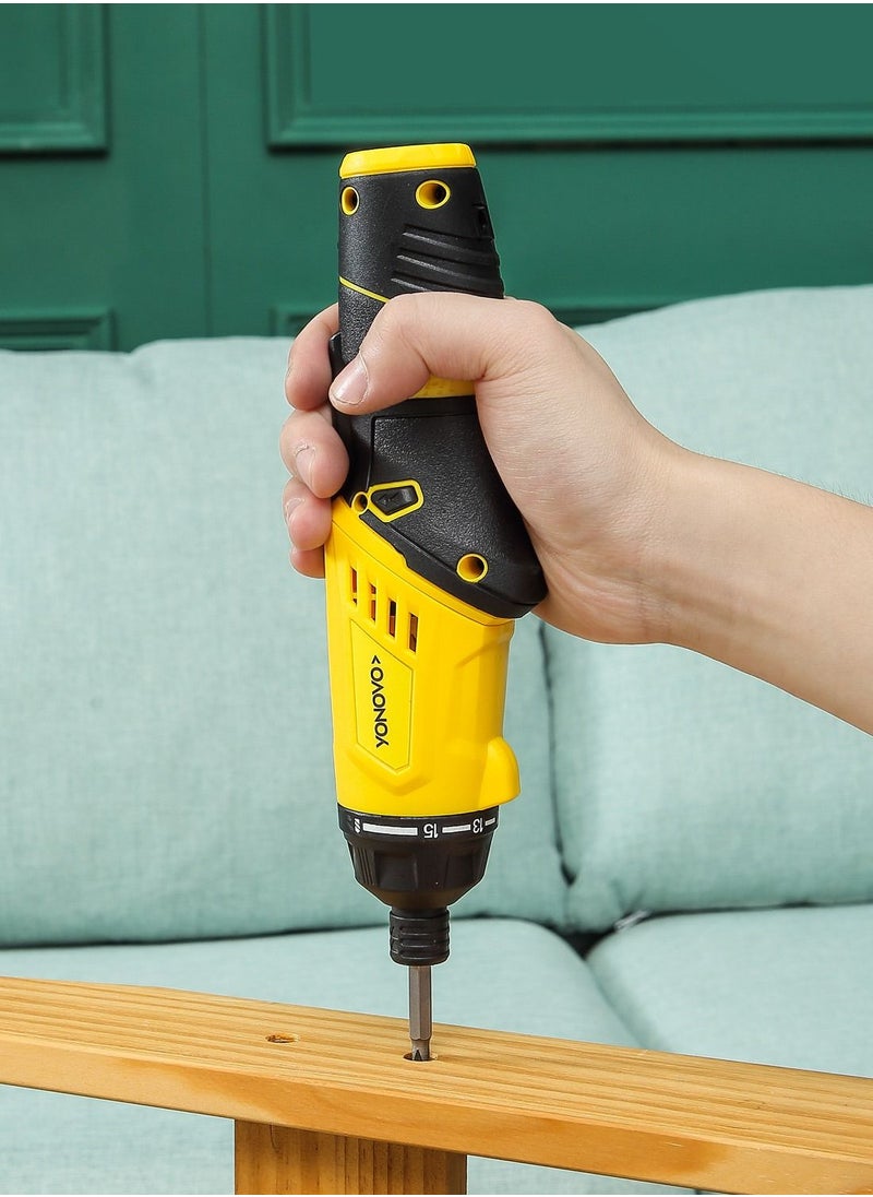 Tool Set with Professional Cordless Screwdriver 3.6V Lithium-Ion Battery -58 Piece- Complete Hand Tool Kit with LED Light and adjustable Handle - for Home Repairs, DIY Projects, Workshop Tasks