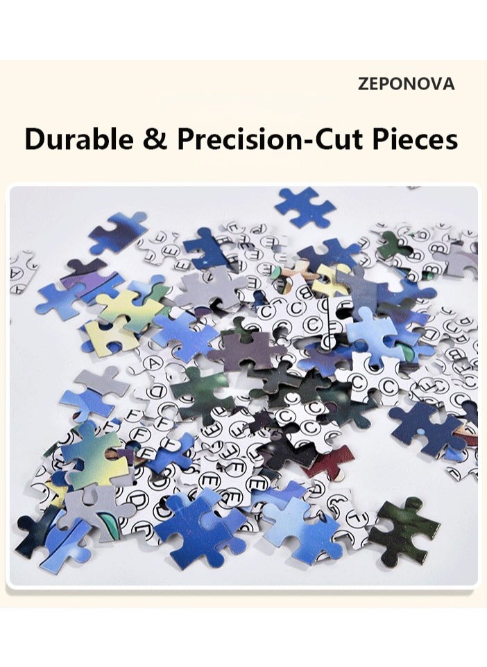 ZEPONOVA 1000-Piece Universe Space Jigsaw Fun Puzzle, Challenging Brain Teaser & Stress Relief & Decorative Art for kid Early Education Development Toy Set, 750x500mm  - Image 2