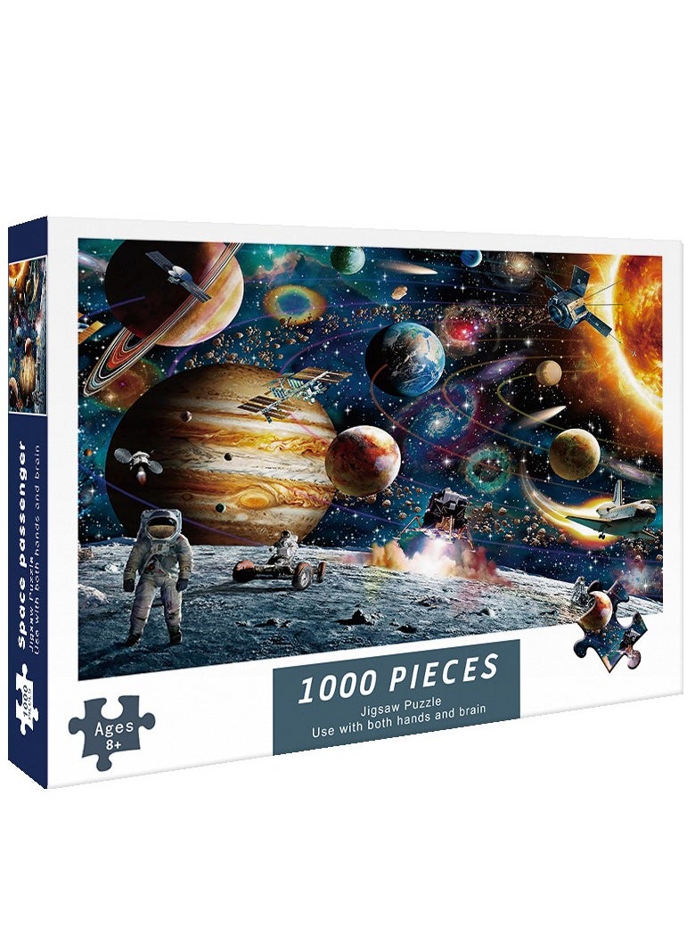 ZEPONOVA 1000-Piece Universe Space Jigsaw Fun Puzzle, Challenging Brain Teaser & Stress Relief & Decorative Art for kid Early Education Development Toy Set, 750x500mm  - Image 1