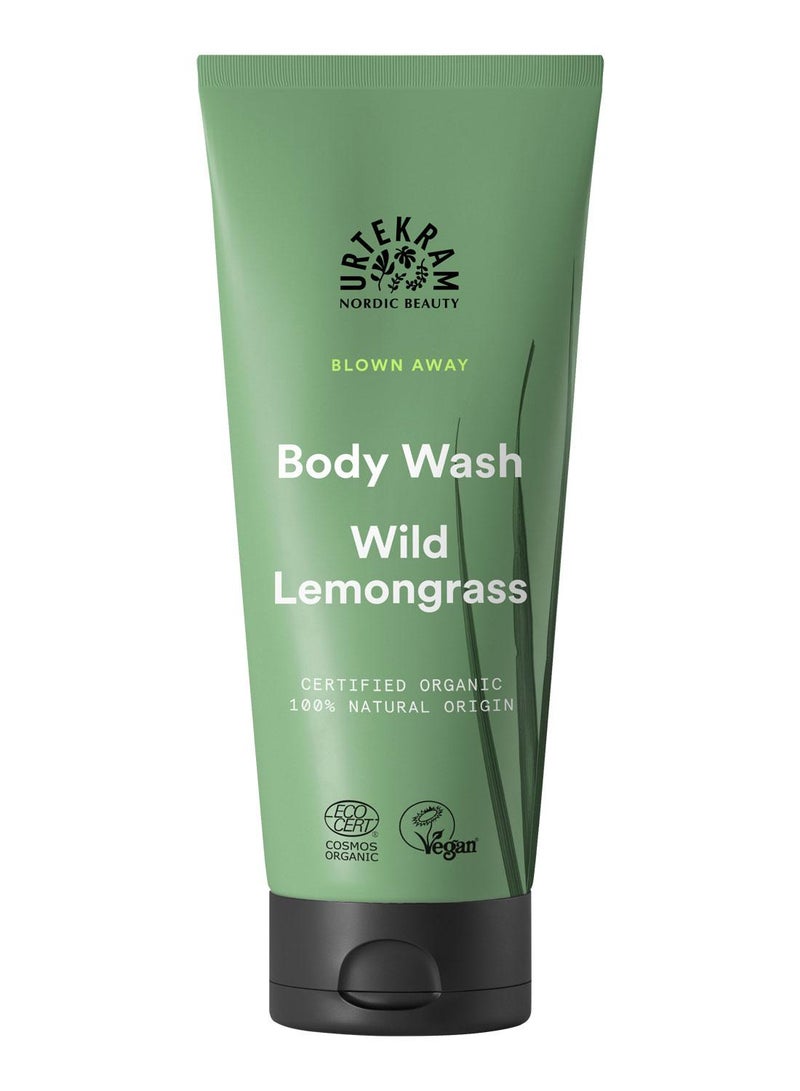 Urtekram Organic Wild Lemongrass Body Wash, 200ml - 100% Organic and Vegan - Natural Ingredients