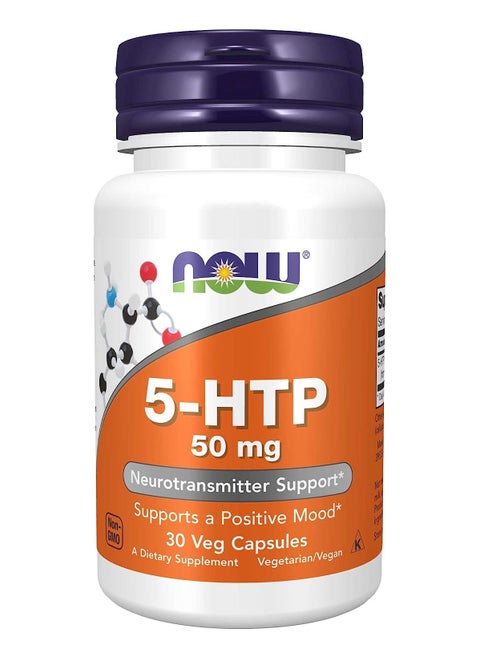 Now Foods 5-HTP, 30 Caps, 50 mg