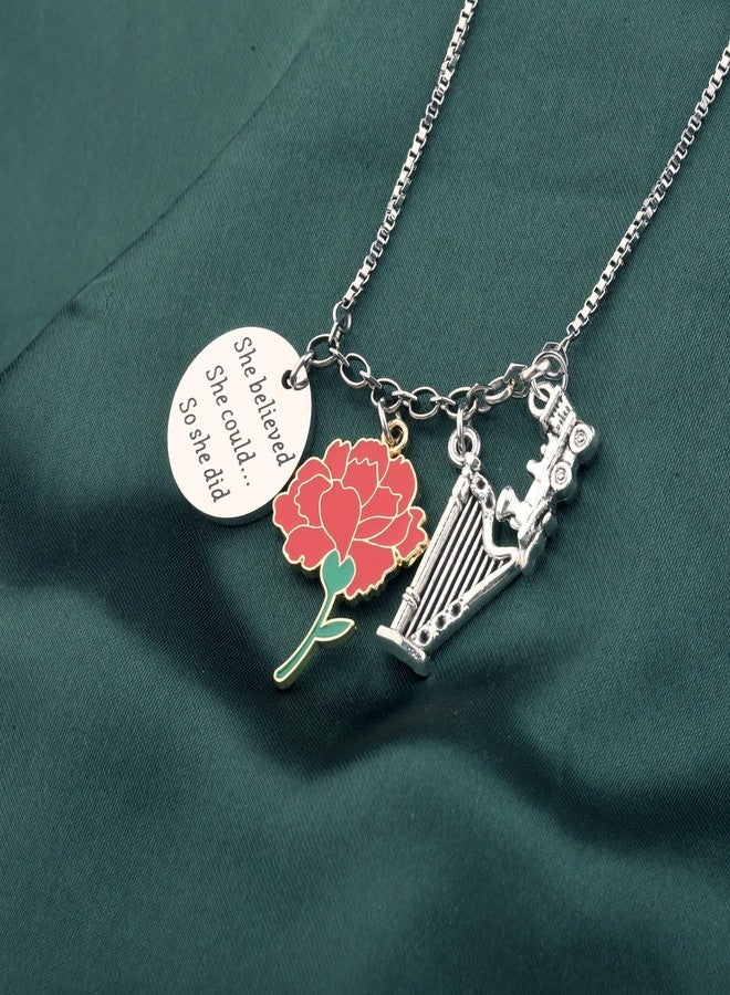 PLITI Hadestown Musical Gift Musical Lover Gift She Believed She Could So She Did Musical Bracelet For Fans (believed flower harp bg) - Image 5