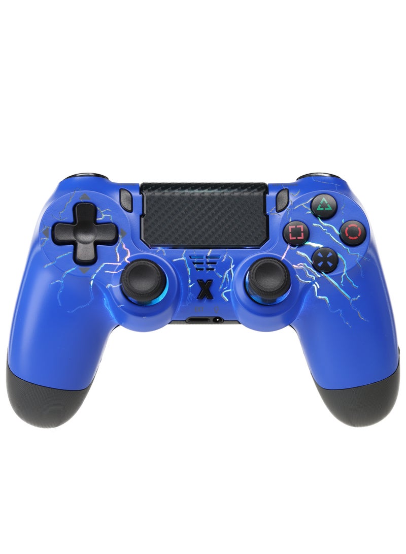 LOG Wireless Controller For PlayStation 4 / 3 / PC /  Android / IOS - RGB Lighting Effect - Blue - Image 1