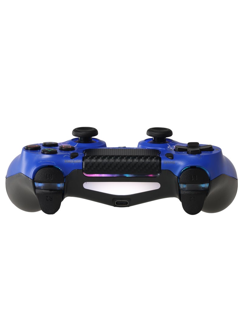 LOG Wireless Controller For PlayStation 4 / 3 / PC /  Android / IOS - RGB Lighting Effect - Blue - Image 3