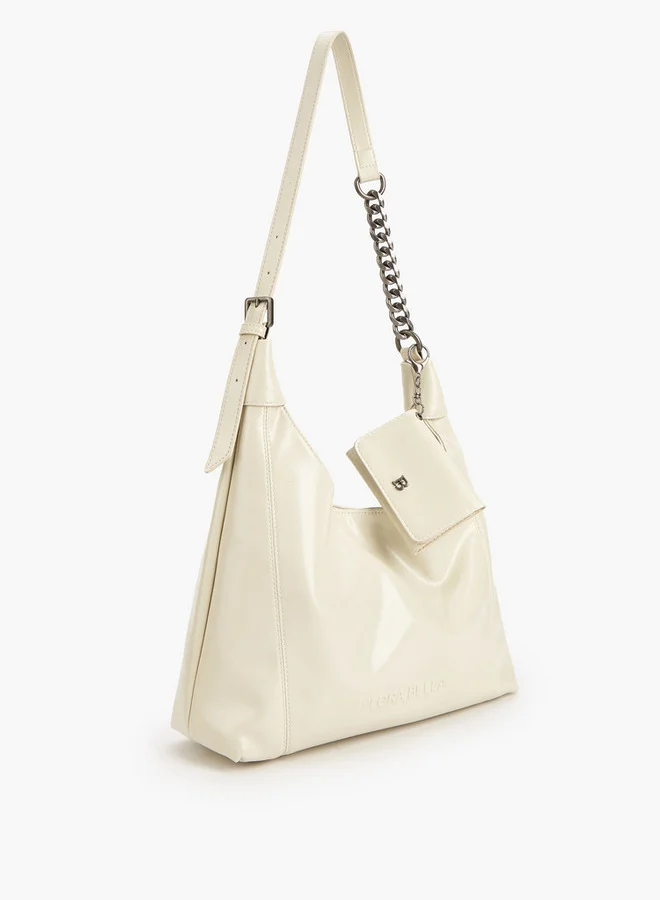 Flora Bella By Shoexpress Solid Shoulder Bag with Detachable Pouch