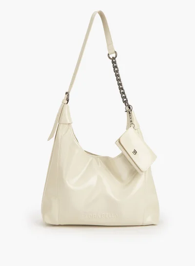 Flora Bella By Shoexpress Solid Shoulder Bag with Detachable Pouch