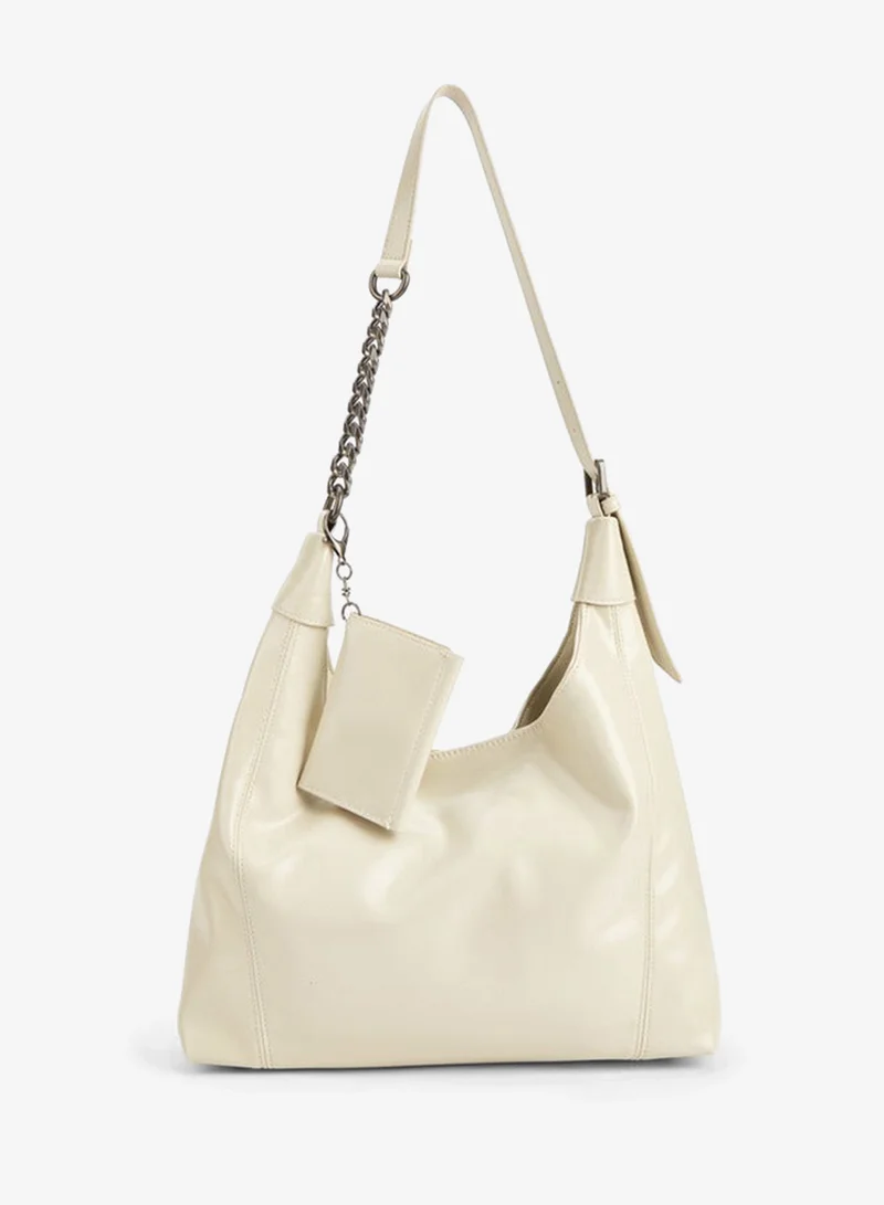 Flora Bella By Shoexpress BEIGE Solid Shoulder Bag with Detachable Pouch for Women | Best Price UAE