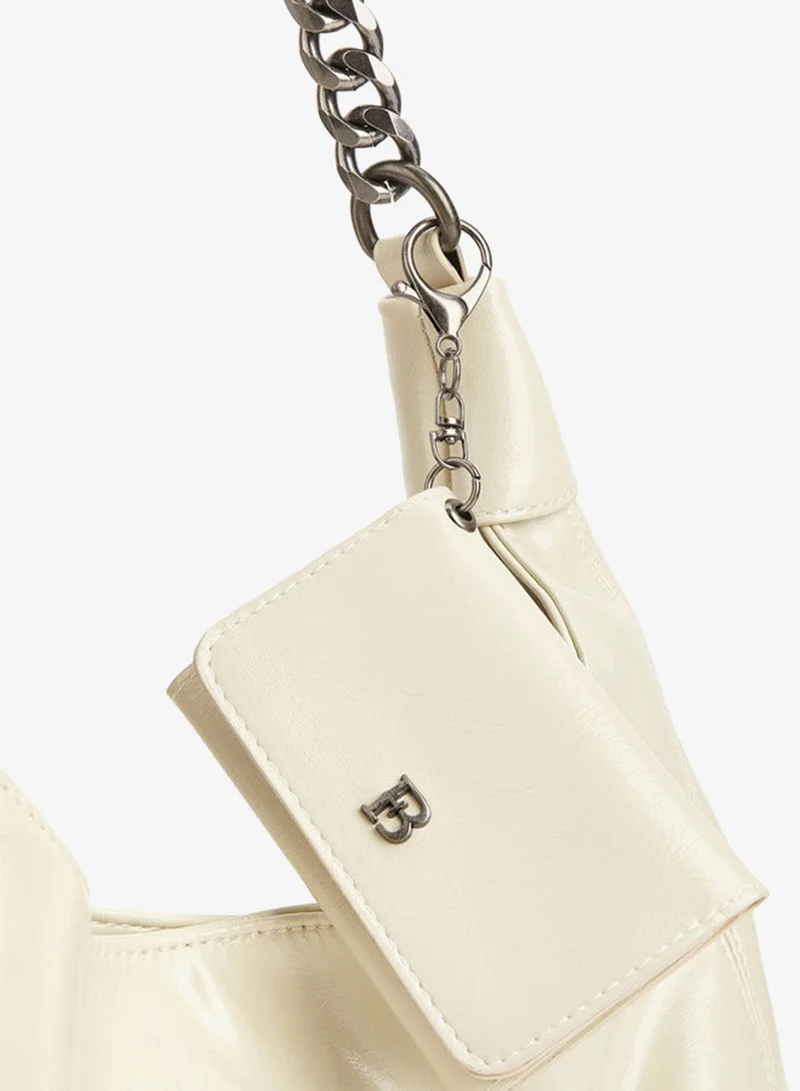 Flora Bella By Shoexpress BEIGE Solid Shoulder Bag with Detachable Pouch for Women | Best Price UAE