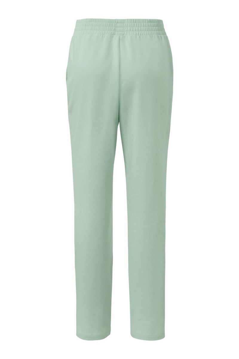 Tchibo Women Solid Stretchable Jogger Pants, Light Green - Image 3