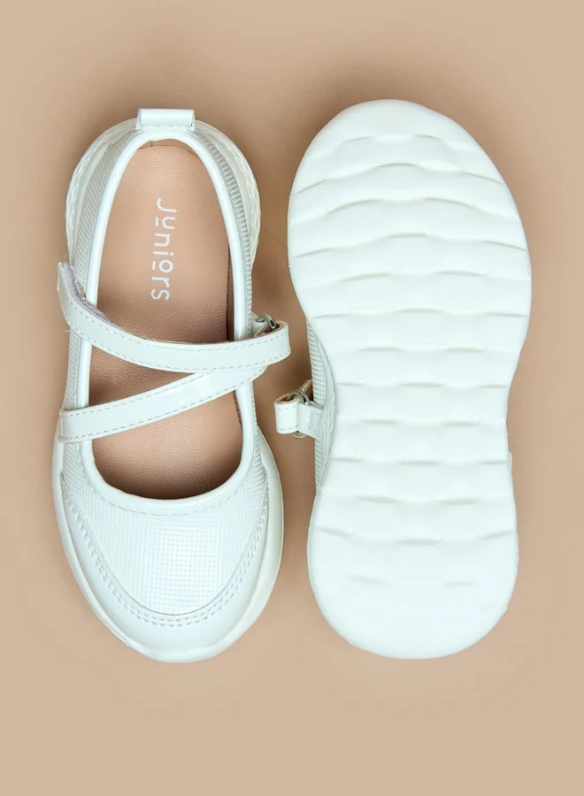 JUNIORS Solid Mary Jane Shoes with Hook and Loop Closure