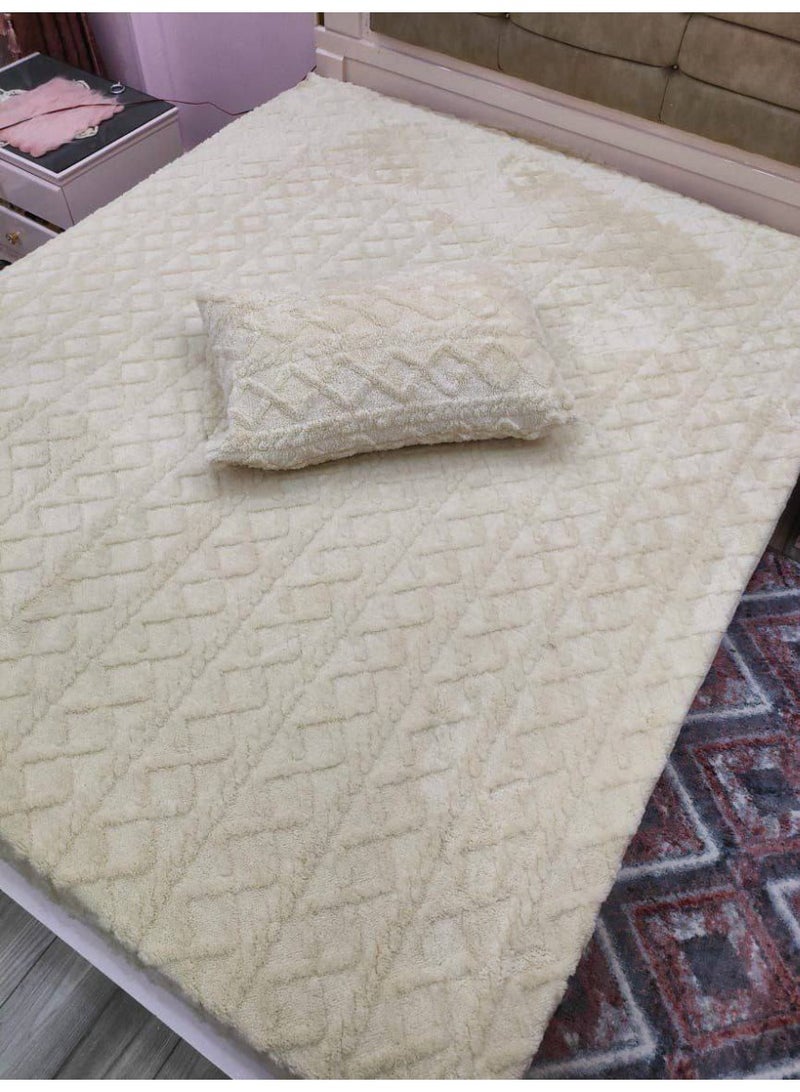 دفاية سرير من الفرو الصناعي طقم من 3 قطع مصنوع من خامة متينة مقاسات 180 سم - Image 2