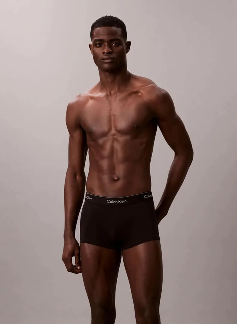 Calvin Klein BLACK W/DTM WB 7 Pack Trunks - Icon Cotton Stretch for Men | Best Price UAE