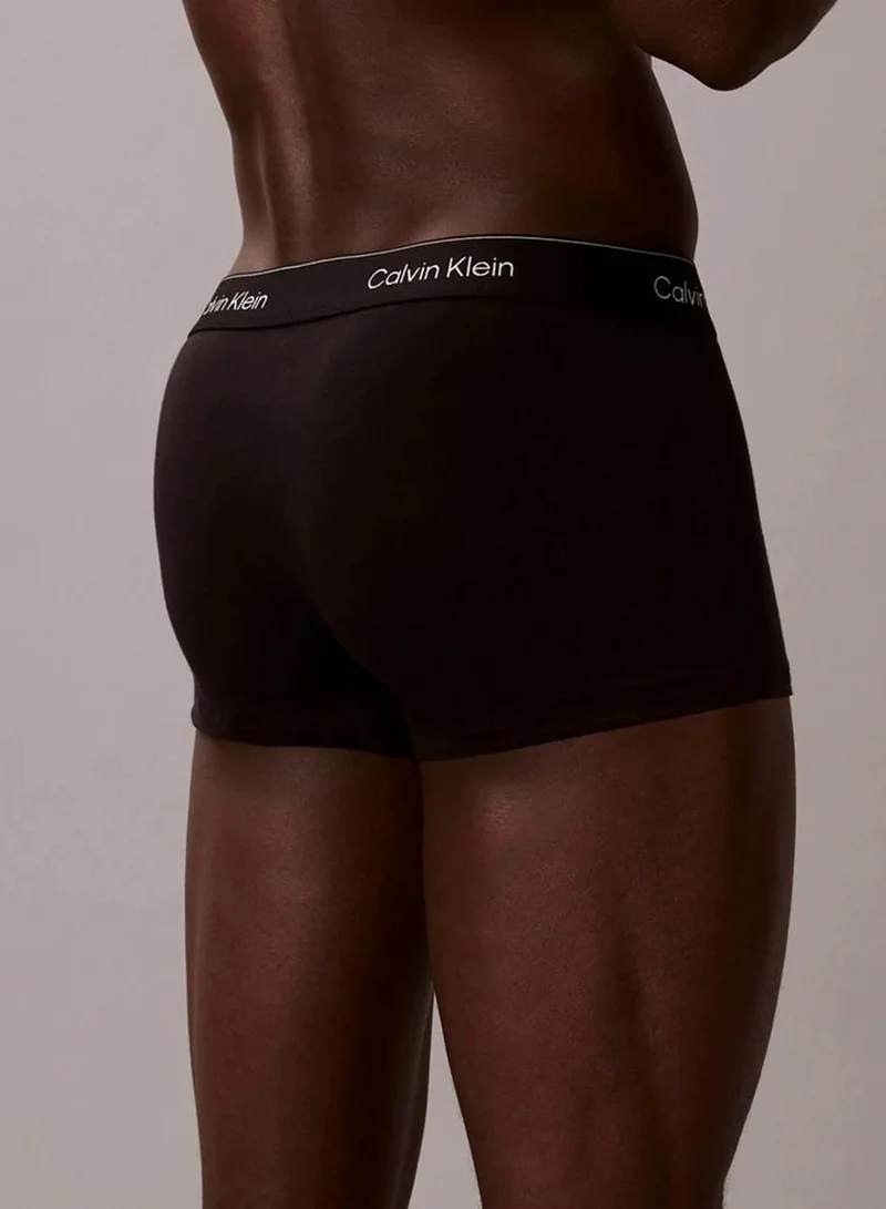 Calvin Klein BLACK W/DTM WB 7 Pack Trunks - Icon Cotton Stretch for Men | Best Price UAE