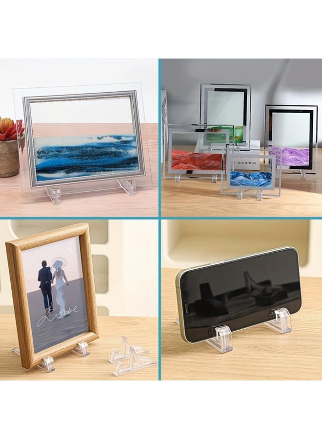 Heavy Duty Clear Acrylic Easel Display Stands 2 5cm for Coins Photos Medals Watches - Image 2