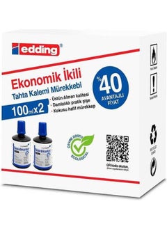 Legamaster Edding 2 Pack Marker Ink 100 Ml - Blue 
