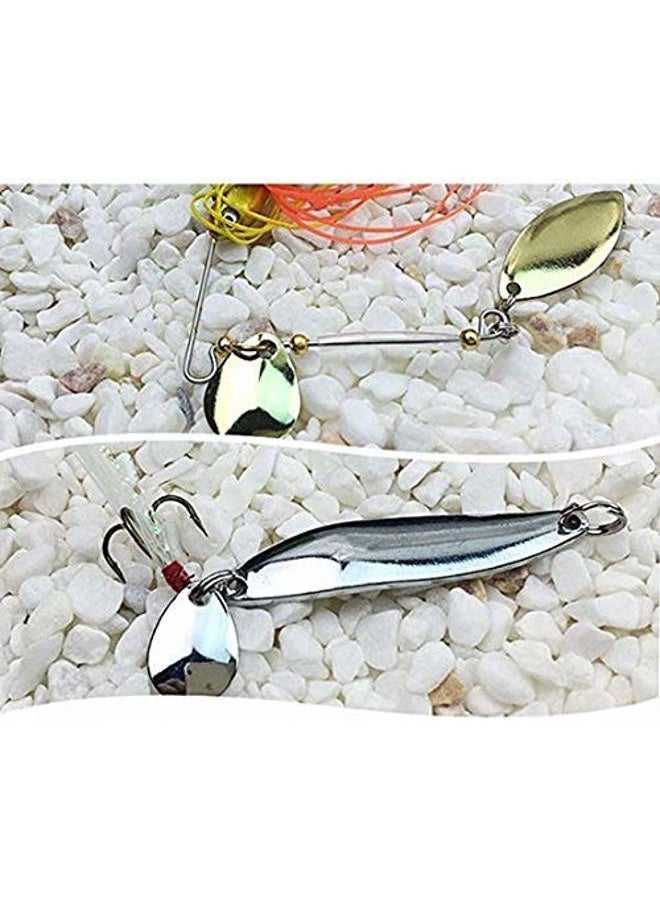 Mimilure 50Pcs/Box Deep Cup Spinner Blades for Hard Lures Worm Spinner Baits Spoons Rigs Making,Sizes XL/L/S,Gold&Silver Available Large - Image 3