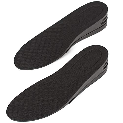 CALTO Height Increase Adjustable Elevator Shoe Lift Insoles for Men - 1 or 1.5 Inch Taller Heightening Liftkits - Size Large - Image 1