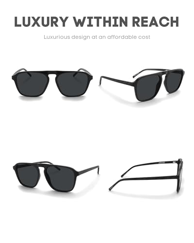 PRIVEL XXL Size Extra Large 159MM Polarized Square Aviator Sunglasses Big Wide Heads Men Ultralight UV400 Protection Glasses (PMX012P-4) - Image 4