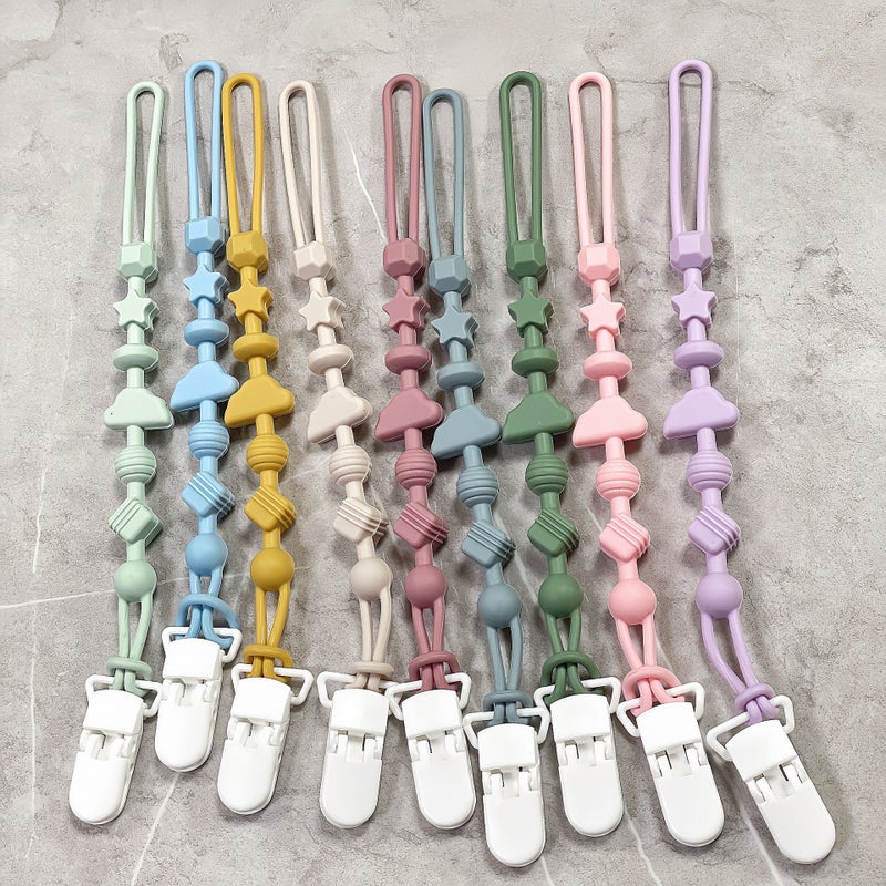 Xs Silicone Teething Chain with Anti-Loss Strap - Baby Teether Toy - Image 3