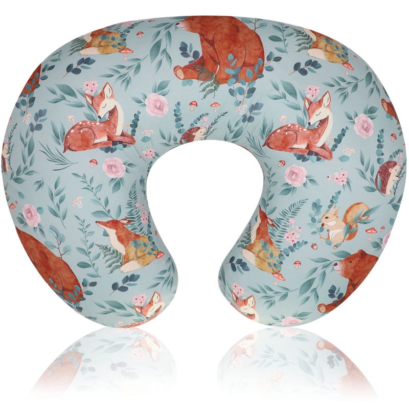 TANOFAR Nursing Pillow Covers, Bear Breastfeeding Pillow Cover for Baby Boys & Girls, Woodland Nursing Pillow Case for Newborn, Soft Fabric Fits Snug On Infant, Washable & Breathable - Image 1