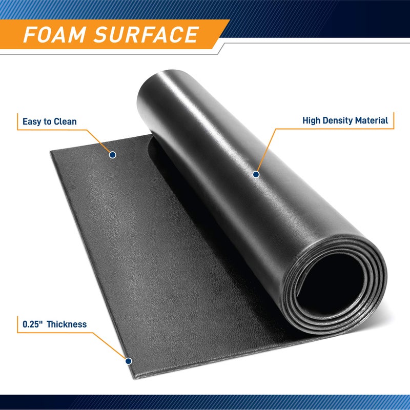 Marcy Fitness Equipment Mat and Floor Protector for Treadmills, Exercise Bikes, and Accessories Mat-366 (78" x 36" x 0.25" Thickness) , Black - Image 3