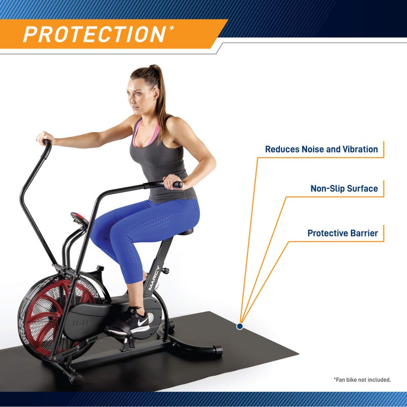 Marcy Fitness Equipment Mat and Floor Protector for Treadmills, Exercise Bikes, and Accessories Mat-366 (78" x 36" x 0.25" Thickness) , Black - Image 5