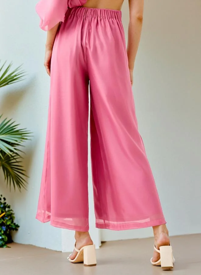 Iconic Iconic Palazzo Pants with Elasticated Waistband