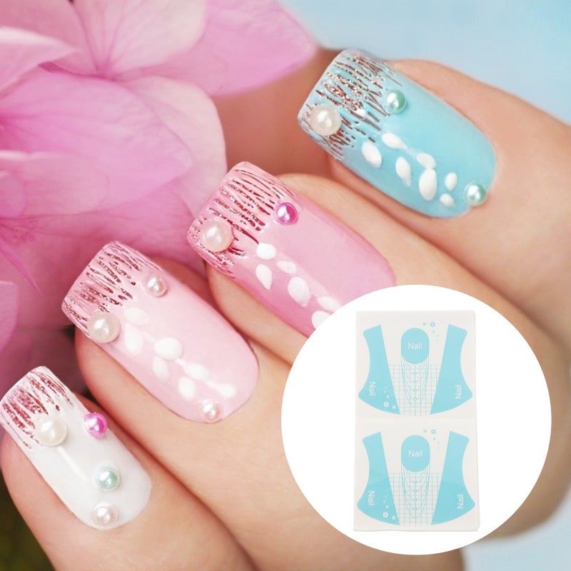 100 Sheets Nail Art Extension Guide Decal Manicure Guide Form DIY Nail Tool - Image 4