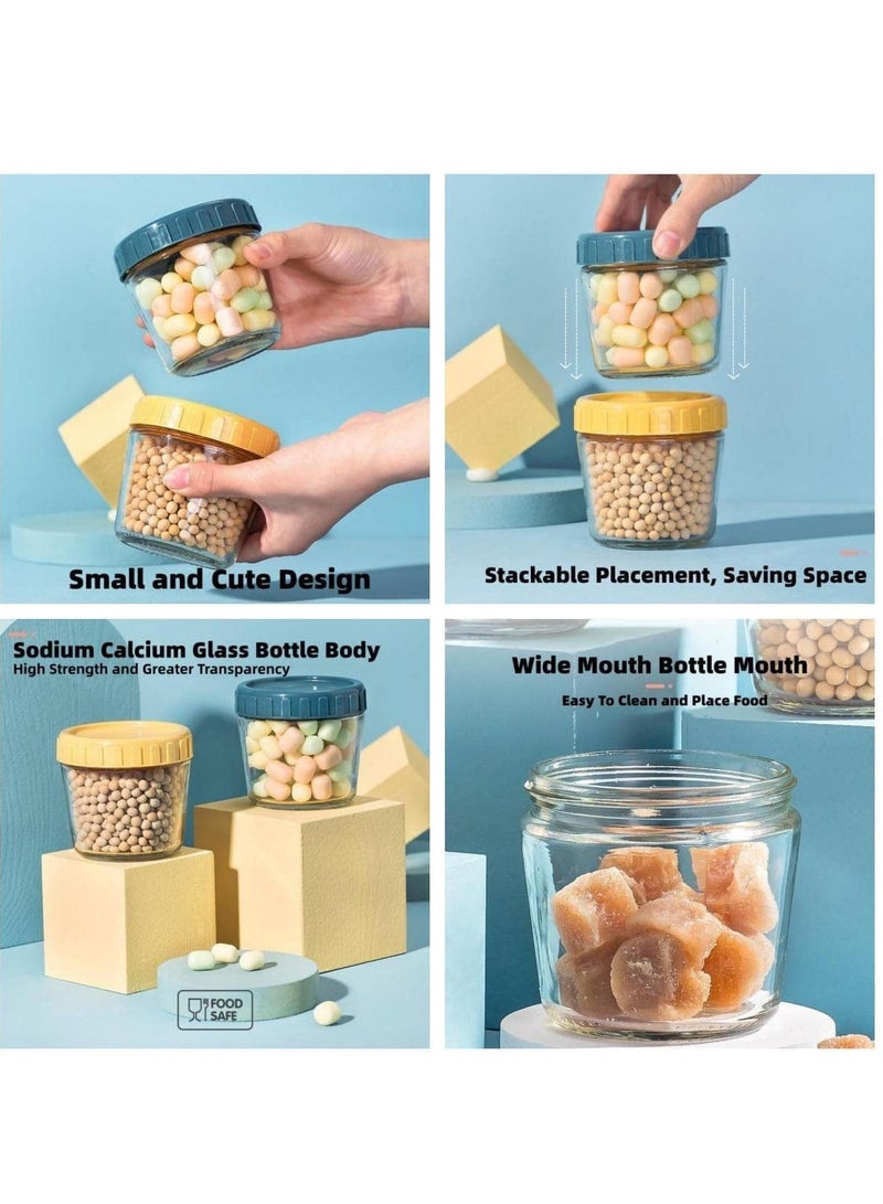 KASTWAVE 4-Pack 9.2oz Glass Jar with Screw Lid Leakproof Overnight Oats Container, Reusable Breakfast Jars, for Cereals Milk Fruit Condiment Dressing - Image 3