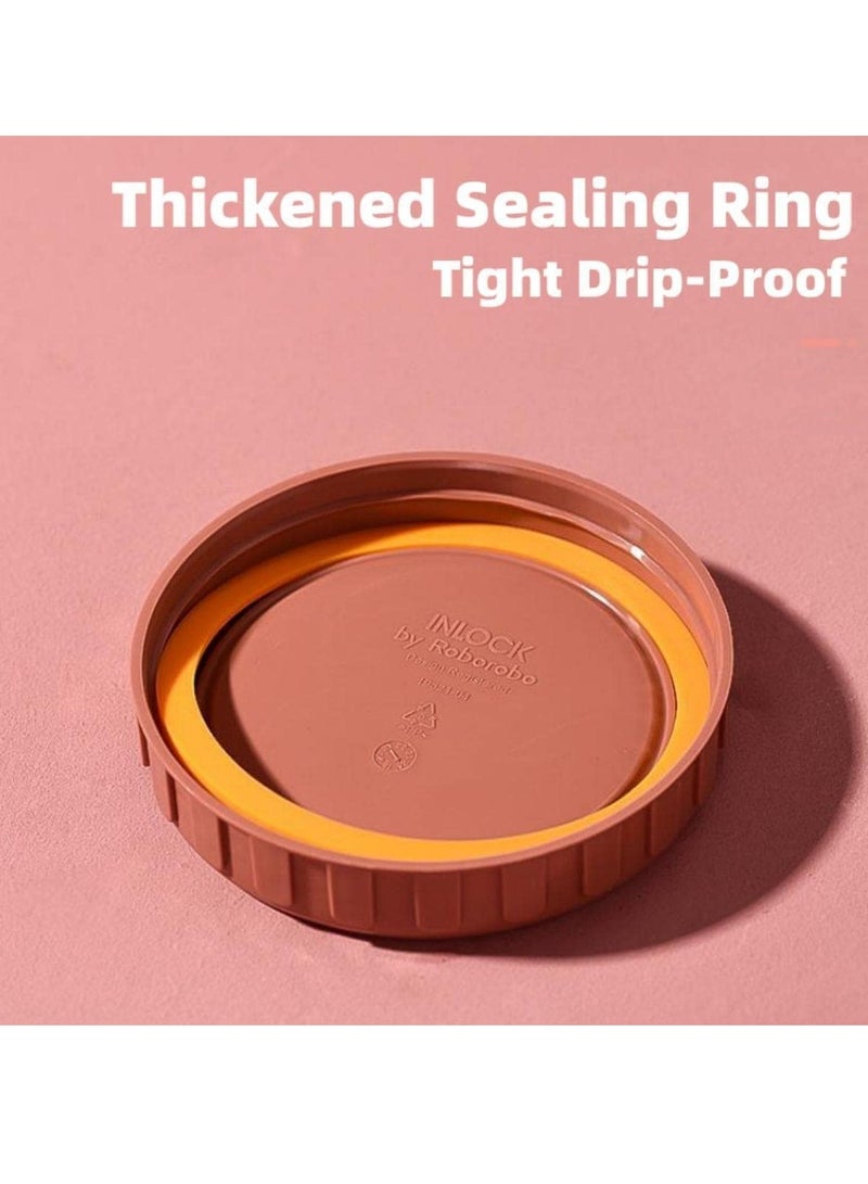 KASTWAVE 4-Pack 9.2oz Glass Jar with Screw Lid Leakproof Overnight Oats Container, Reusable Breakfast Jars, for Cereals Milk Fruit Condiment Dressing - Image 5