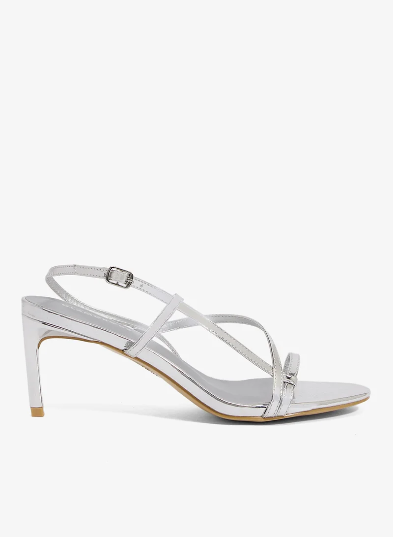 Casual Slingback Heeled Sandals