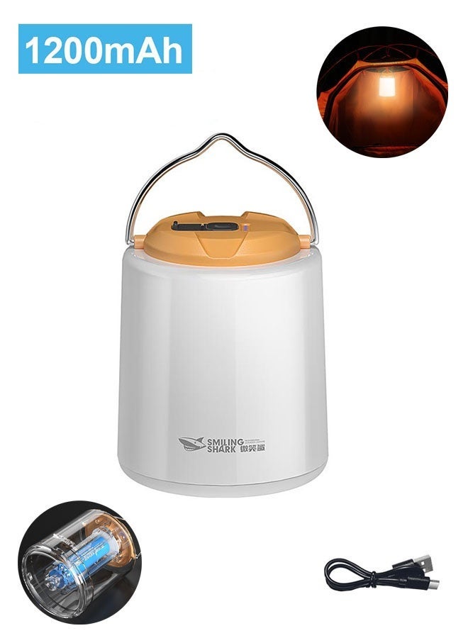 SMILING SHARK LED Camping Lantern, Mini Camp Lamp Warm Light Rechargeable & Portable Dimmable Waterproof Tent Lamp for Adults & Kids Camping Fishing Hiking Emergency, LED-Camping-Lantern-Mini-Tent - Image 1