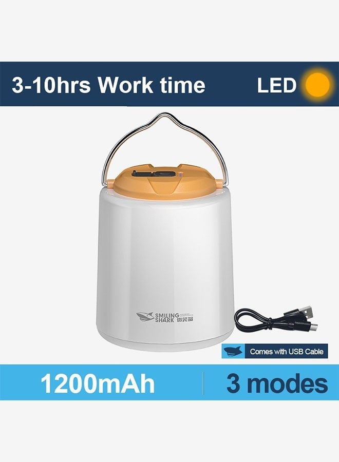SMILING SHARK LED Camping Lantern, Mini Camp Lamp Warm Light Rechargeable & Portable Dimmable Waterproof Tent Lamp for Adults & Kids Camping Fishing Hiking Emergency, LED-Camping-Lantern-Mini-Tent - Image 2