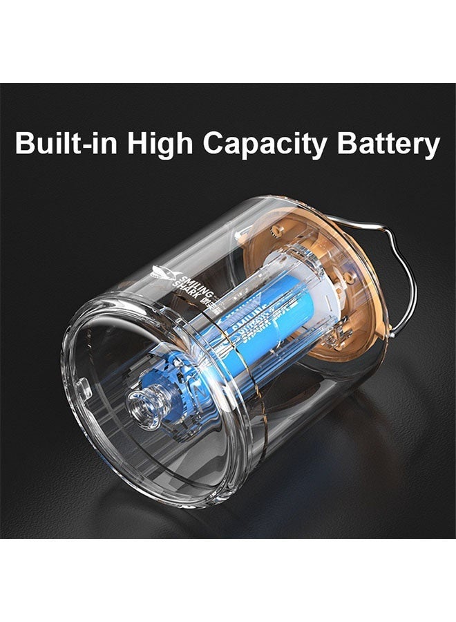 SMILING SHARK LED Camping Lantern, Mini Camp Lamp Warm Light Rechargeable & Portable Dimmable Waterproof Tent Lamp for Adults & Kids Camping Fishing Hiking Emergency, LED-Camping-Lantern-Mini-Tent - Image 5