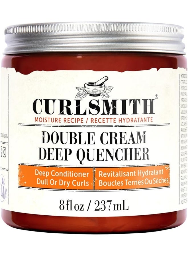 Curlsmith - Double Cream Deep Quencher - Vegan Moisturising Deep Conditioner for Ultra Dry, Wavy, Curly or Coily Hair (8oz) - Image 1