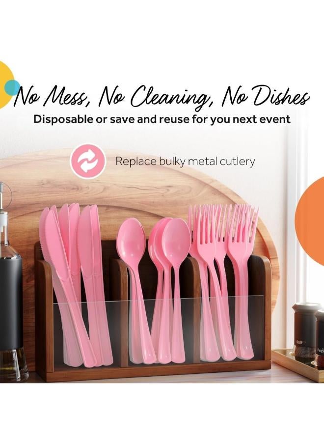 Unique 18 Assorted Cutlery Lovely Pink - Image 4