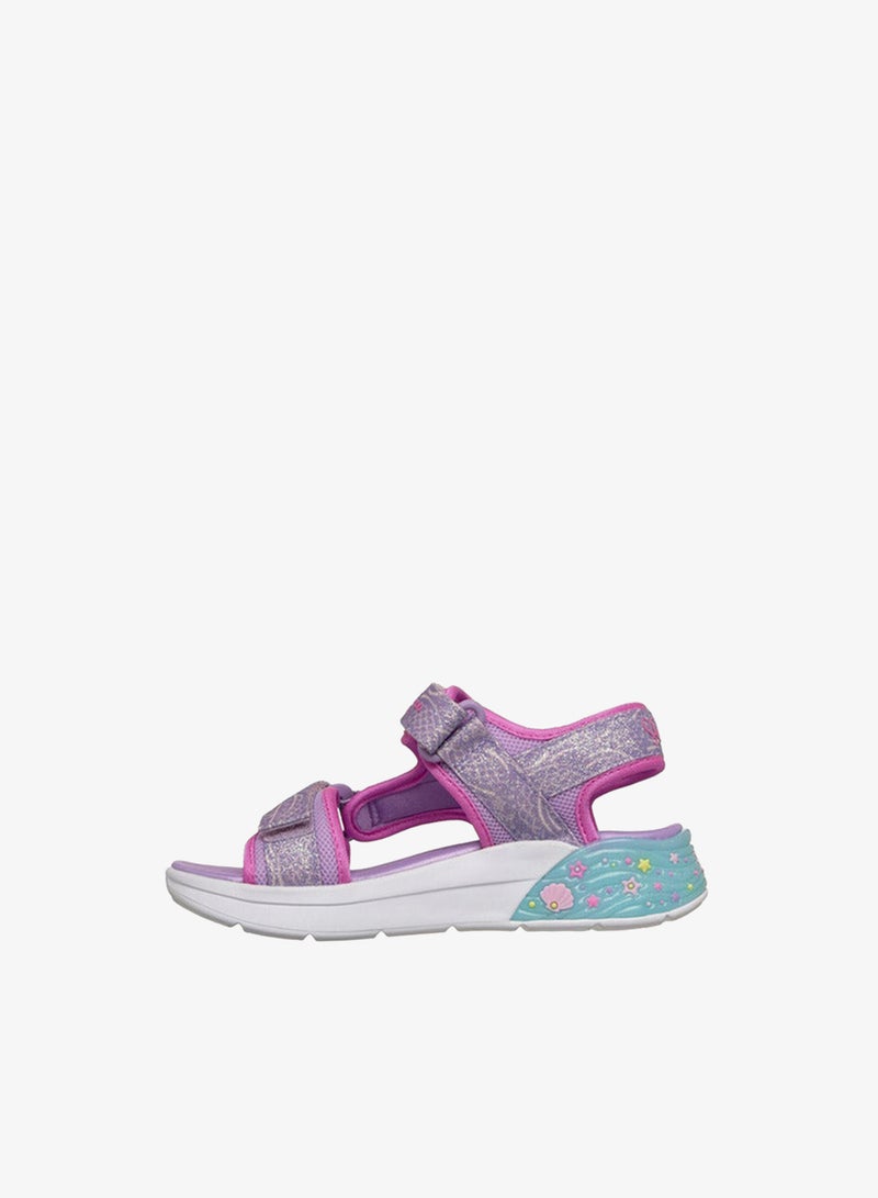 SKECHERS Girls Mermaid Dreams Hook & Loop Flat Sandals - Image 4