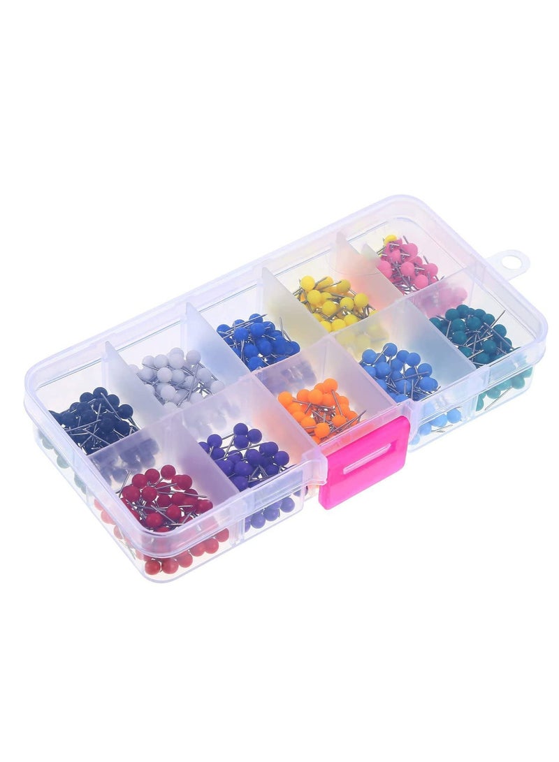 500 Multi-Color 4mm Push Pins with Plastic Heads & Steel Needles - Perfect for Bulletin Boards & Fabric Marking in Reusable Container - Image 5