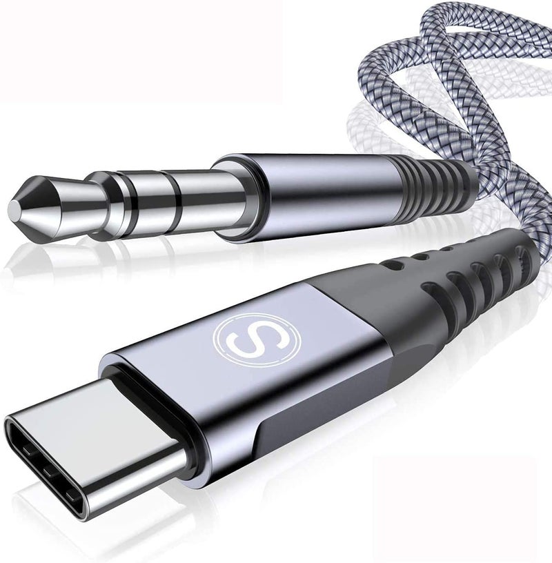 sweguard USB Type C to 3.5mm Audio Aux Cable 4ft for iPhone 16 USB C to 3.5mm Car Stereo Speaker Aux Cord for iPhone 15 16 Pro Max Plus MacBook iPad Pro,Samsung Galaxy S24 S23 S22 S21 S20 Note Pixel LG Moto - Image 1