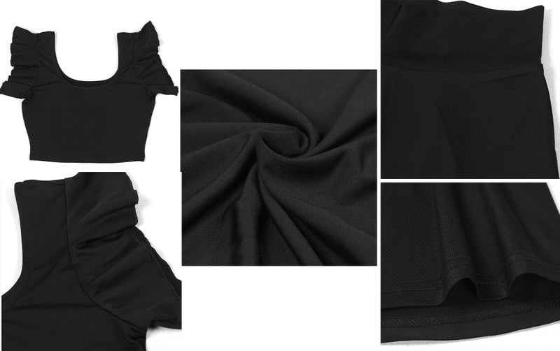Vakkest Womens Summer Sexy 2 Pieces Outfits Ruffle Floral Tank Top Wrap Boho Tropical Long Skirt Set Clubwear Dresses - Image 5