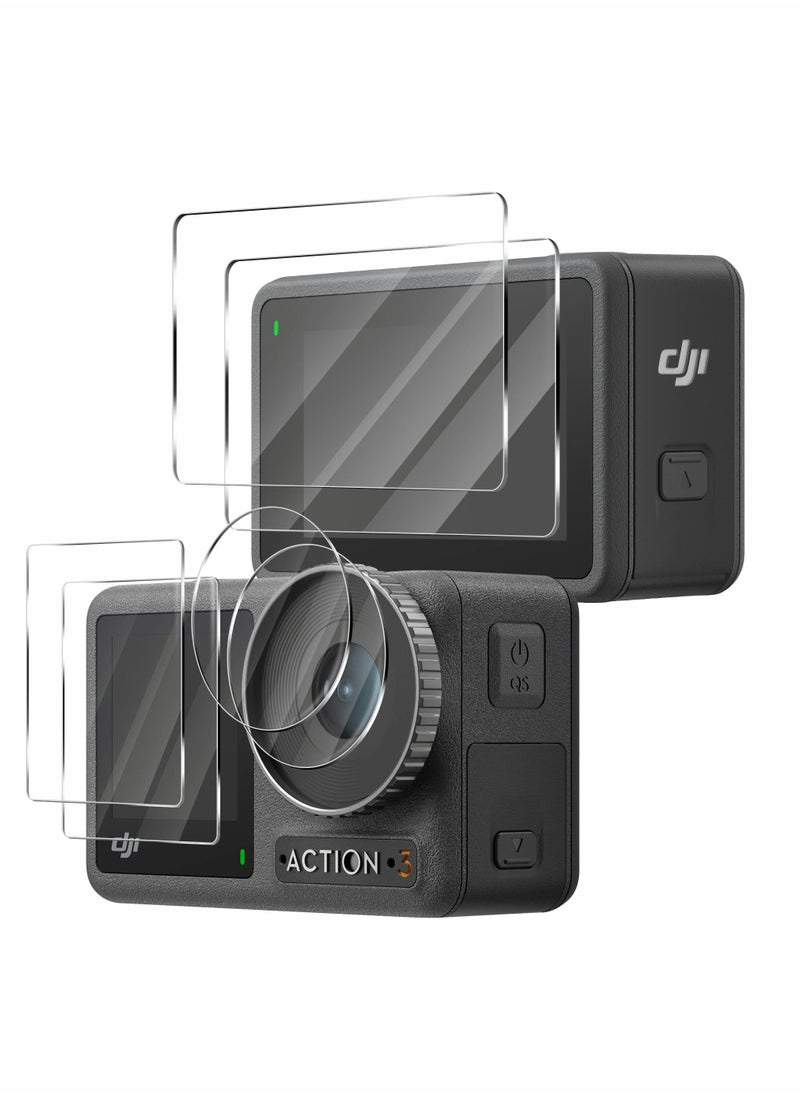 KASTWAVE 2 Sets Compatible for DJI OSMO Action 3 Screen Protector Anti Scratch High-Definition Tempered Glass, Screen Protector 2Pack  - Image 1