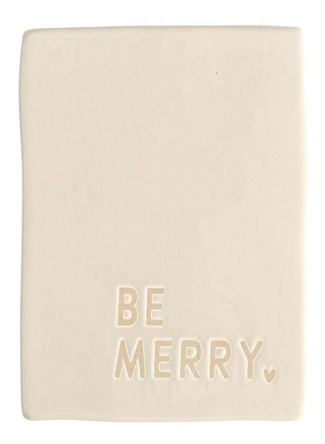 Santa Barbara Design Studio Ceramic Christmas Coasters - Holiday Table Décor, Set of 4, Joy Love Drink Be Merry - Image 4