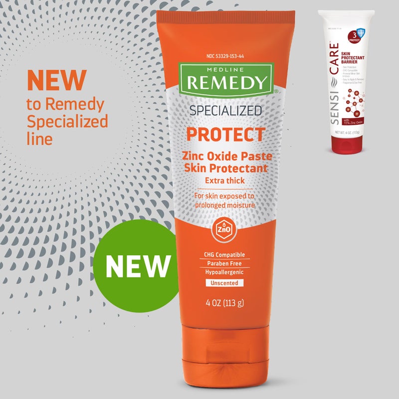Medline Remedy Specialized Extra Thick Zinc Skin Paste (4 oz), Unscented, Micronized Zinc Oxide, Incontinence Cream, Diaper Rash, Barrier, Nourishing, Soothes Irritation, Wetness Protection - Image 2