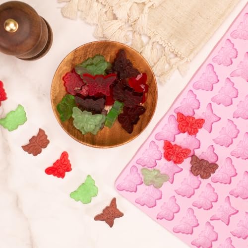 Amyandone Butterfly Mold, 72 Cavities Mini Butterflies Silicone Molds for Chocolate Candy Gummy, Food Grade Small Silicone Butterfly Molds for Homemade Cake Decorations/Snack Biscuits - Image 3