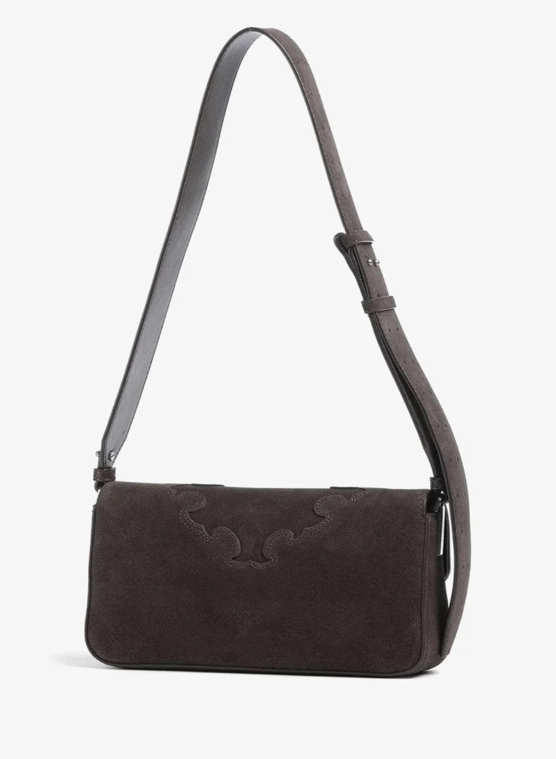 PINKO Love Bag One mini suede shoulder bag
