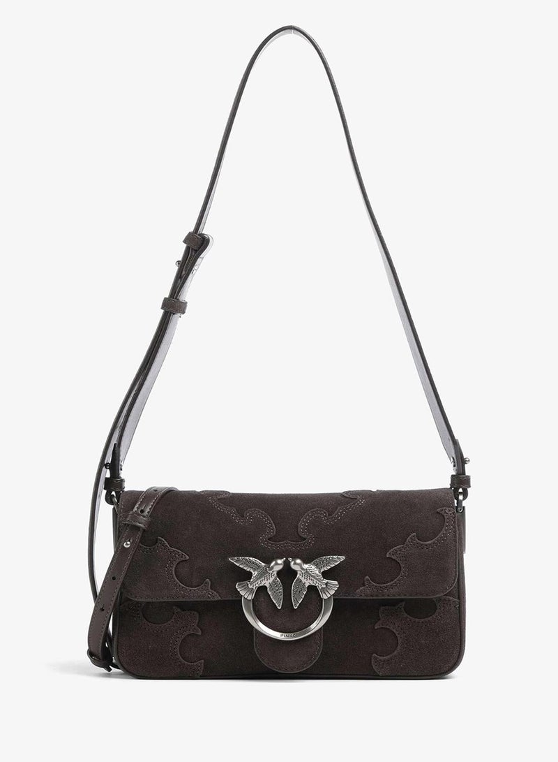 PINKO Love Bag One mini suede shoulder bag - Image 2