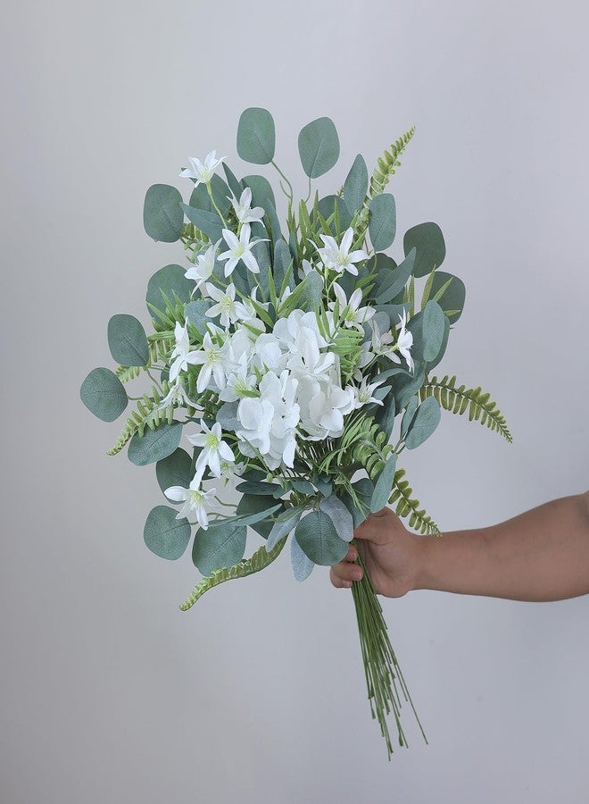 FOTEEWL 70 Pcs Artificial Greenery Stems Box Set,with 7 Kinds of Faux Plants and Fake Flowers for DIY Bridal Bouquets Wedding Floral Arrangement Table Centerpieces Decoration (Sage Green & Beige) - Image 4